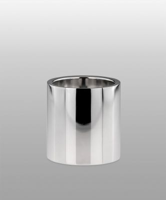 Stumpenkerzen-Halter rund, glatt poliert Edelstahl D: 10,5cm, H: 11,0cm