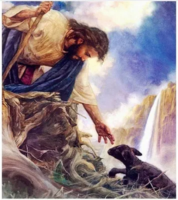 Immagine prodotto di Mozaika diamentowa Jezus ratuje czarną owcę 30x40 cm