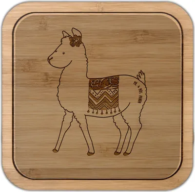 Produktbild von Mr. & Mrs. Panda Tassenuntersetzer Alpaka Stolz - Transparent - Geschenk, Lama, Tischschoner, kunststoff untersetzer, Coaster, Kork, gläseruntersetzer