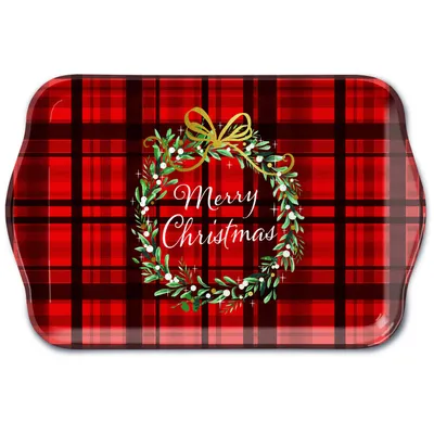 Image de Noël - Tray Melamine - Plateau - Format : 13 x 21 cm - -