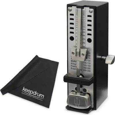 Produktbild von Wittner Metronom Super-Mini Taktell Schwarz mit Tuch