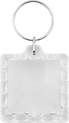 Produktbild von CombiCraft Plexiglas Schlüsselanhänger Quadrat geriffelt, 39x39mm - 50 Stück