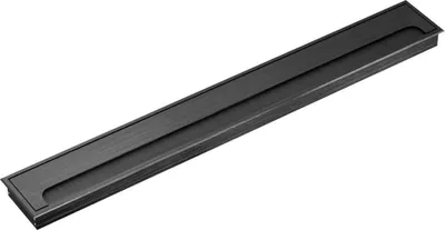 Produktbild von ONPIRA® Premium Kabeldurchführung Alu Schreibtisch Kabeldurchlass Kabel Auslass Schwarz / 80x600mm
