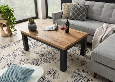 Produktbild von MASSIVMOEBEL24 Couchtisch Wildeiche 110x70x45 natur geölt VILLANDERS #128