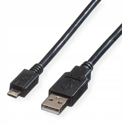 Obrázek produktu pro ROLINE Kabel USB A - Micro B 2.0 černý 0,8m