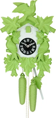 Produktbild von Cuco Clock Kuckucksuhr Schwarzwalduhr "Drei Waldvögel" 20 x 30 x 38cm Wanduhr aus Holz, 8 - Tage Werk, manuelle Nachtabschaltung