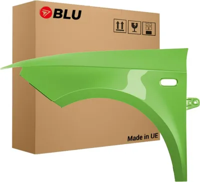 Immagine prodotto di BLU Parafango compatibile con Seat Ibiza (6J - IV 4. Generation) LS6Q Sinistra Grün Verde Lima | 2008-2017 | Anteriore | Verniciato | Pronto per il montaggio | Acciaio