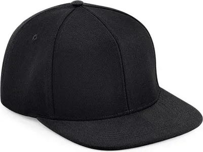 Produktbild von Beechfield 6 Panel Snapback Baseballkappe RW7776 (Einheitsgröße) (Schwarz)