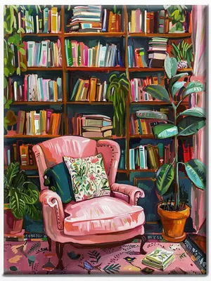 5D Diamond Painting Kit 30x40 cm, rosa Büroillustration