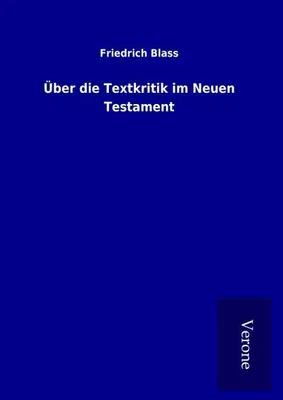 Produktbild von Über die Textkritik im Neuen Testament