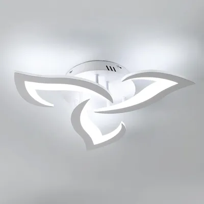 Productafbeelding van Riserva Moderne LED-plafondlamp, 36W, creatief design, wit, 6500K (koud wit) – afmetingen: 3 lampkoppen