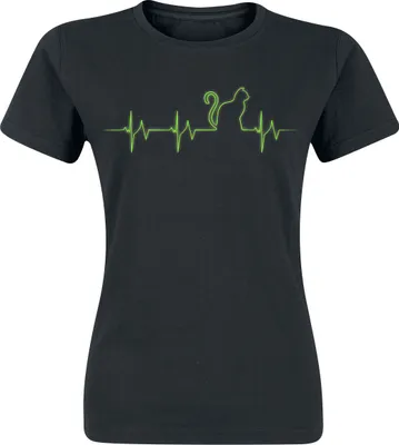 Produktbild von Tierisch T-Shirt Damen Katzogramm schwarz S