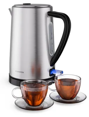 Wasserkocher 1,7 l, Edelstahl, 2200 W, modern, Kalkfilter, 360°-Sockel