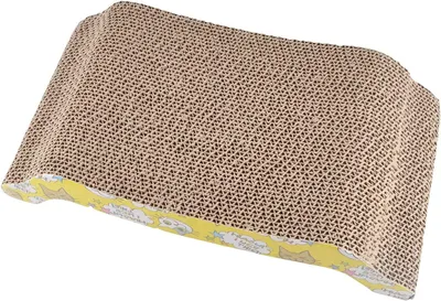 Productafbeelding van Kartonnen krabplank voor katten, 43 x 22 x 8,8 cm, geel