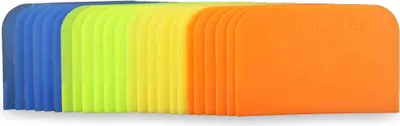 Immagine prodotto di Semplice scheda di pasta 24 pezzi Raschietto per pasta, scheda raschietto per pasta o taglierina per pane da forno in plastica raschietto per ciotola, raschietto per lisciare la pasta materiale flessibile