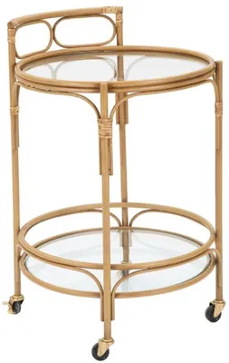 Produktbild von Casa Padrino Luxus Servierwagen Naturfarben - Gastronomie Accessoires