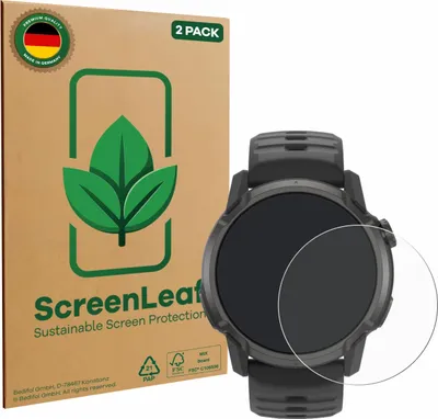 Produktbild von 2x ScreenLeaf Schutzfolie für Coros Apex 4 (42 mm) nachhaltiger Displayschutz Display Schutz Folie Klar Transparent