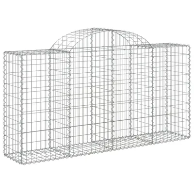 Produktbild von vidaXL Gabione mit Hochbogen 200x50x100/120 cm Verzinktes Eisen
