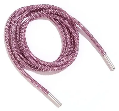 Produktbild von Runde Schuhbänder 3 mm - Glänzend mit Glitzersteinen - Reißfest für Herren und Damen