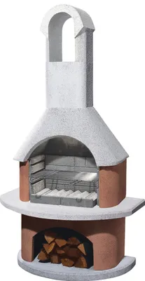 Produktbild von Buschbeck Gartengrillkamin Bali weiß-terrakotta 90060.000