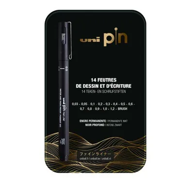 Immagine prodotto di uni-ball SCATOLA PIN/14001 uni-ball Fineliner uni pin, 14er Metalletui