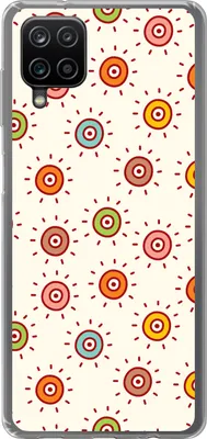 Produktbild von MuchoWow® Handyhülle Schutzhülle Hülle für Telefoonhoesje Samsung Galaxy A12 Muster - Sonne - Punkte - Mädchen - Kinder - Kinder Silikon Softcase Handy Hülle - Bild