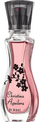 A bottle of Christina Aguilera By Night eau de Parfum for women.