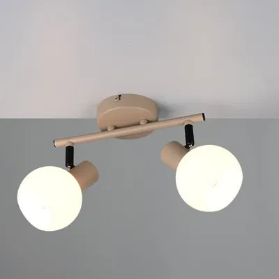 Obrázek produktu pro Stropní svítidlo, kov, teplá béžová, E14, 2 světla, D 25 cm
