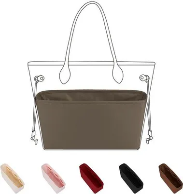 Produktbild von Leichter Taschenorganizer, graue Seideninnenwand, Damenhandtasche