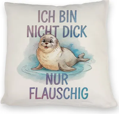Produktbild von Flauschige Robbe - Nicht dick nur flauschig Kissen