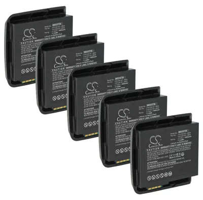 Produktbild von vhbw 5x Akku Ersatz für Intermec 1015AB02, AB24, 318-039-001, 318-038-001, 318-052-011, 318-052-001 für Barcodescanner POS (4600 mAh, 3,7 V, Li-Ion)