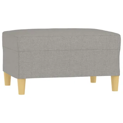 Image de vidaXL Tabouret de pied gris clair 70x55x41 cm Tissu