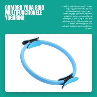Obrázek produktu pro Yogaring – Multifunkční tréninkový nástroj – Pilates/Yoga – Lehký – S rukojetěmi – Odolný – Vhodný pro domácí použití/do posilovny – Fitnesskruh