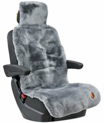Produktbild von Sheep Dreams Autositzbezug echtes Lammfell mit Kopfstützenüberzug | Grau