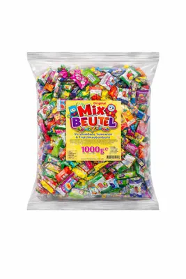 Produktbild von 1kg Wurfmaterial Mix Beutel Süßigkeiten einzeln verpackt Karneval Party
