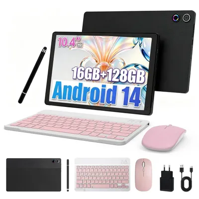 Produktbild von Tablet 10,4'' Android 14, mit Tastatur, 16GB RAM, 128 GB ROM, Octa-Core, Widevine L1, Wi-Fi 6, BT 5.4