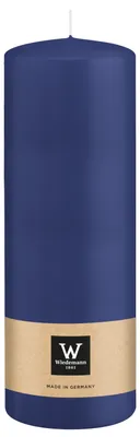 Produktbild von Zylinderkerze/Stumpenkerze - dunkelblau - 20 x 7 cm - 103 Brennstunden