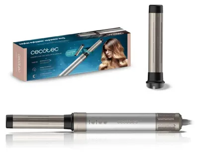 Produktbild von Cecotec CeramicCare 2in1 AirGlam, Lockenstab, Airflow, Tasten, Aluminium, 1,8 m, 1400 W