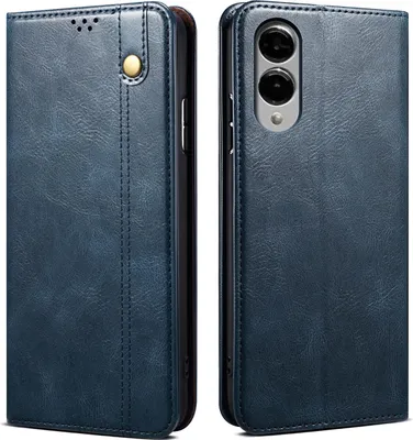 Immagine prodotto di Custodia per Samsung Galaxy S25 Edge in pelle flip case portafoglio con funzione stand blu