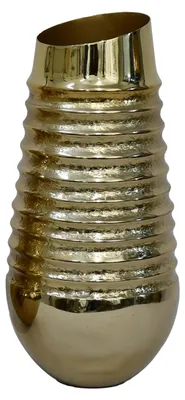 Tafelvaas goldfarben Metall 21x43 cm