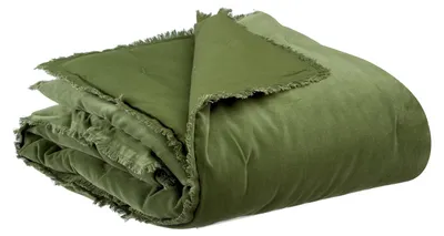 Produktbild von Einfarbige Decke Fara 135 X 200 eukalyptus 135 x 200 cm Vivaraise