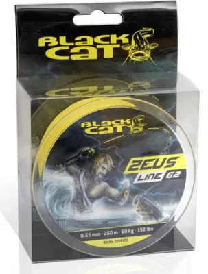 Produktbild von Black Cat Geflochtene Schnur Zeus Line G2, Gelb, 250m, 0,45mm, Tragkraft 46 kg