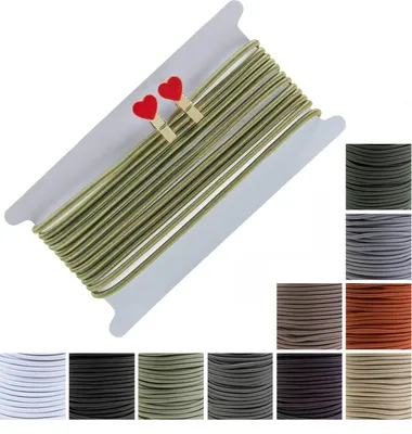 5m extra starke Gummikordel 5mm oliv