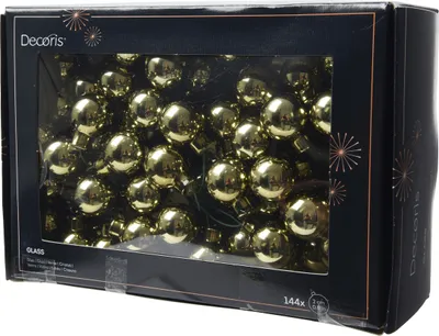 Produktbild von Weihnachtskugeln am Draht 2cm Glas 144 Stück - Rosmarin glänzend