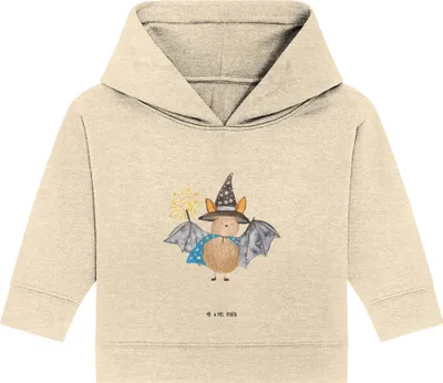 Produktbild von Mr. & Mrs. Panda Organic Baby Hoodie Fledermaus Zauberer 24. - 36. Monat - Natural Raw - Geschenk, Fledermäuse, Lustige Sprüche, Magier, Kapuzenshirt, Reinsteigern