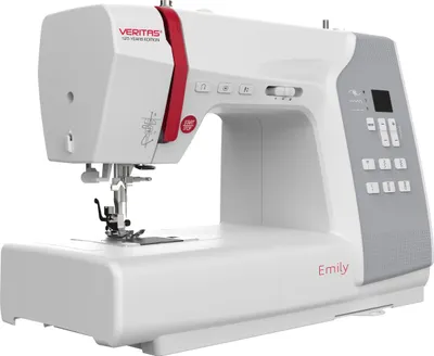 Produktbild von Veritas Emily, Grau, Rot, Weiß, Automatische Nähmaschine, Nähen, 1 Schritt, LCD, 7 mm