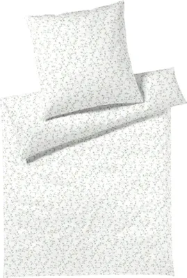 Zdjęcie produktu dla elegancka pościel mako jersey Enchante jasnozielona 135x200 cm + 80x80 cm