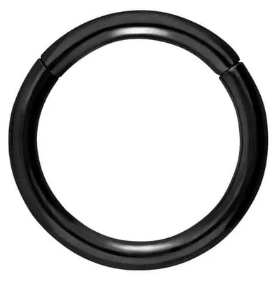 Produktbild von Ohrpiercing, Nasenpiercing, Septum Piercing Chirurgenstahl Segmentring Clicker Schwarz Innendurchmesser: 10mm + Stabstärke: 1,6mm