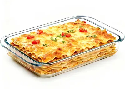 Immagine prodotto di Contenitore rettangolare per sformati, capacità 1.0 litri, in vetro borosilicato, adatto al forno, alla friggitrice ad aria, al microonde e alla lavastoviglie