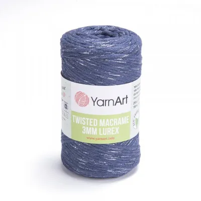 Produktbild von Gedrehtes Makramee-Lurex-Garn, 3 mm, 250 g, 761